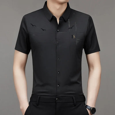 Men's Ice  Silk  Business Shirt