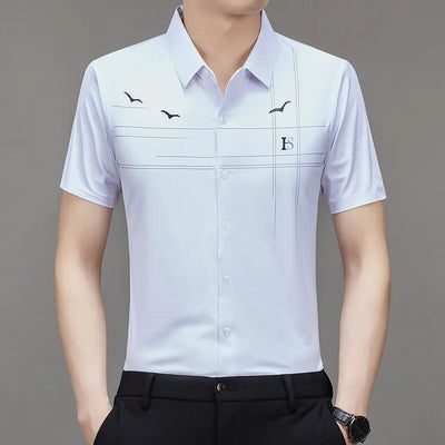 Men's Ice  Silk  Business Shirt