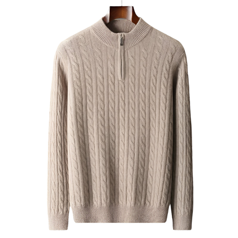 Chiltern Merino Wool Quarter-Zip Sweater