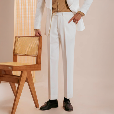 Urban Men's Slim-Fit Business Casual Trousers - Non-Iron