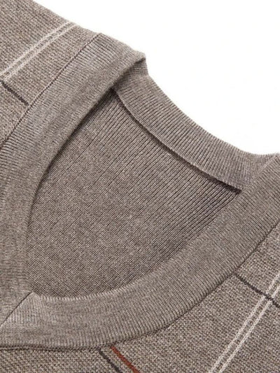 Academic Checkered Knit Vest - Verocci Essentials