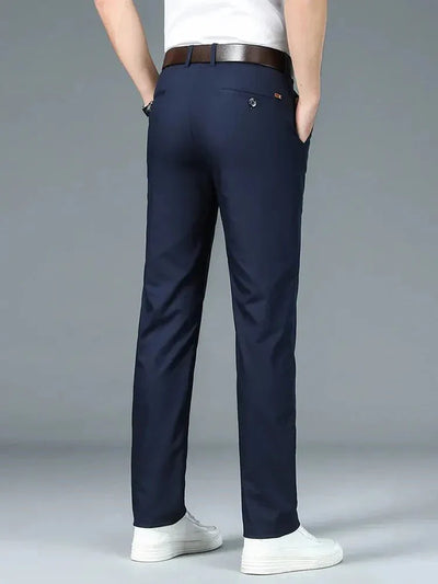 Bamboo Fiber Minimalist Straight Trousers - Verocci Essentials