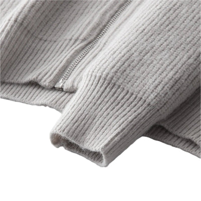 TheighT 100% Merino Wool ZIPPED CARDIGAN