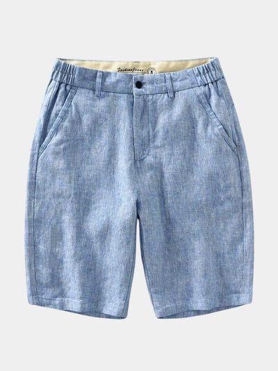 Bleu Horizon Linen Shorts - Verocci Essentials
