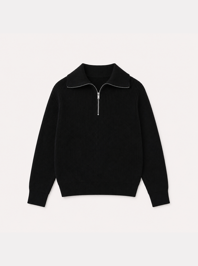 Striped Zip Up Sweater