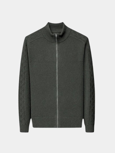 Cashmere Zip Sweater Knit Turtleneck - Verocci Essentials
