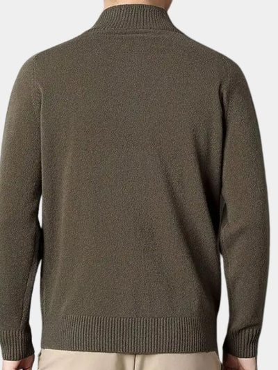Cashmere Zip Sweater Knit Turtleneck - Verocci Essentials