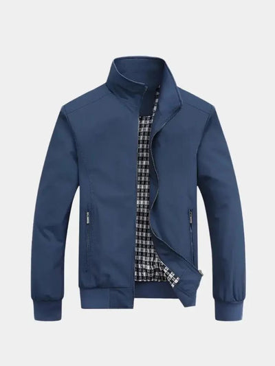 Casual Solid Bomber Jacket - Verocci Essentials