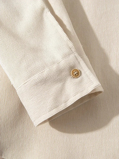 Casual Solid Corduroy Shirt - Verocci Essentials