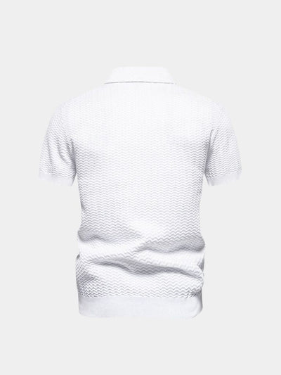 Classic Fit Quarter Zip Business Casual Short Sleeves Polo - Ellesmere
