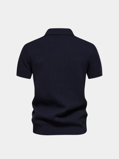 Classic Fit Quarter Zip Business Casual Short Sleeves Polo - Ellesmere