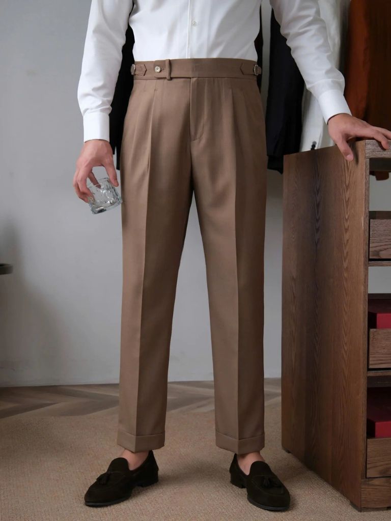Classic Genova Sidetab Trousers - Verocci Essentials