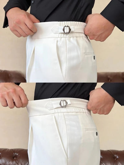 Classic Italy Sidetab Elastic Trousers - Verocci Essentials