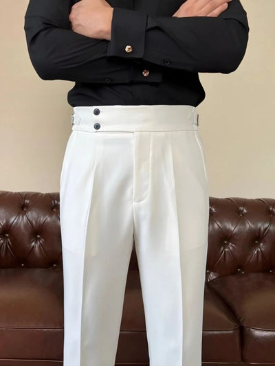 Classic Italy Sidetab Elastic Trousers - Verocci Essentials