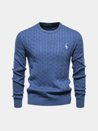 Cotton  Crew Neck Pullover Sweater - Verocci Essentials