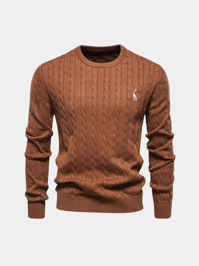 Cotton  Crew Neck Pullover Sweater - Verocci Essentials