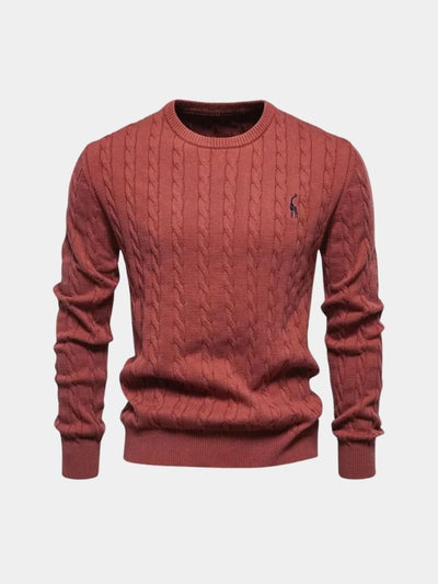 Cotton  Crew Neck Pullover Sweater - Verocci Essentials
