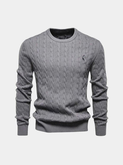 Cotton  Crew Neck Pullover Sweater - Verocci Essentials
