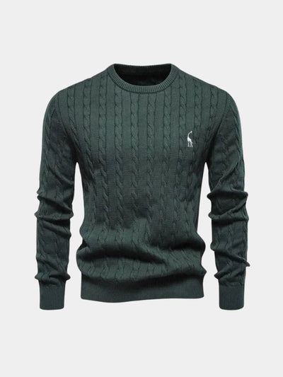 Cotton  Crew Neck Pullover Sweater - Verocci Essentials