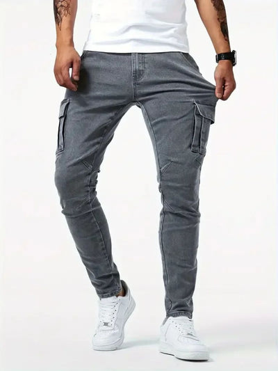 Denim Jeans Cargo Trousers - Verocci Essentials