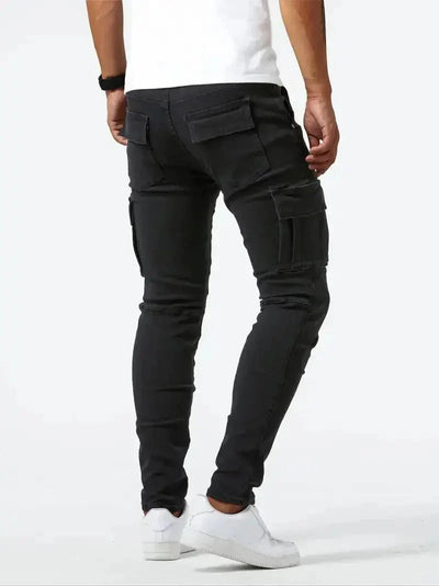 Denim Jeans Cargo Trousers - Verocci Essentials