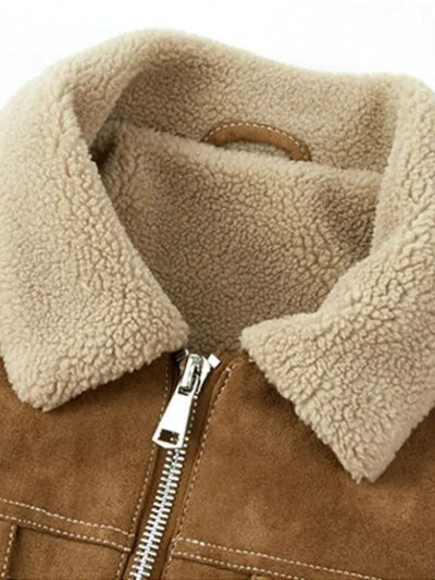 Essential Fleece Suede Jacket - Verocci Essentials