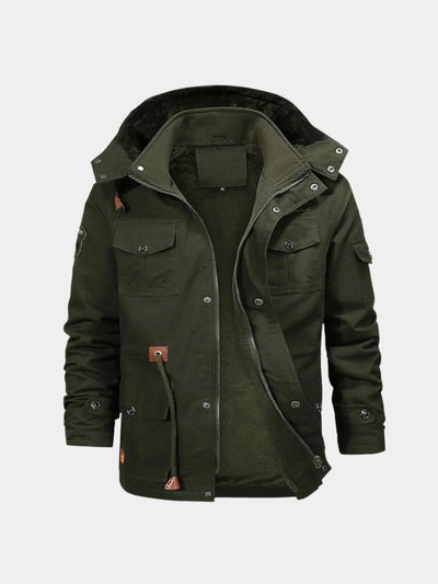 Fleece Hooded Bomber Jacket - Verocci Essentials