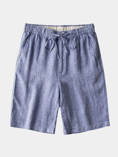 Gris Mariner Linen Shorts - Verocci Essentials