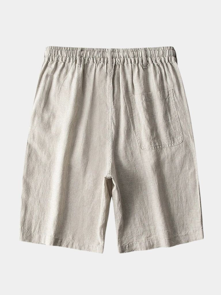 Gris Mariner Linen Shorts - Verocci Essentials