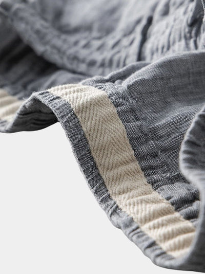 Gris Mariner Linen Shorts - Verocci Essentials