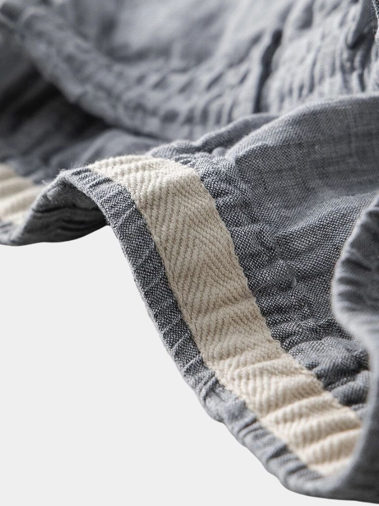Gris Mariner Linen Shorts - Verocci Essentials