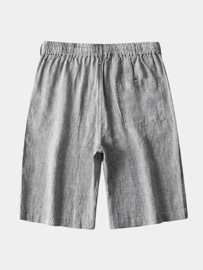 Gris Mariner Linen Shorts - Verocci Essentials