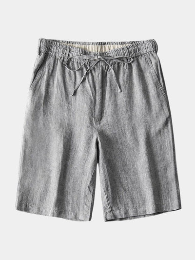 Gris Mariner Linen Shorts - Verocci Essentials