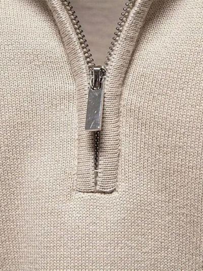 Half Zip Knitwear Solid Color Cardigan Sweater - Verocci Essentials