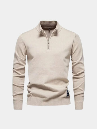 Half Zip Knitwear Solid Color Cardigan Sweater - Verocci Essentials