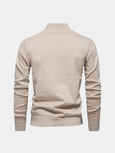 Half Zip Knitwear Solid Color Cardigan Sweater - Verocci Essentials