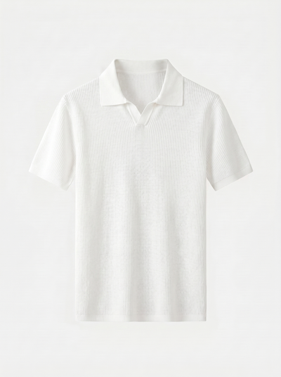 Casual Buttonless Knit Polo Shirt - Verocci Essentials