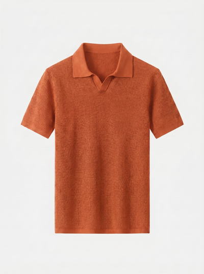 Casual Buttonless Knit Polo Shirt - Verocci Essentials