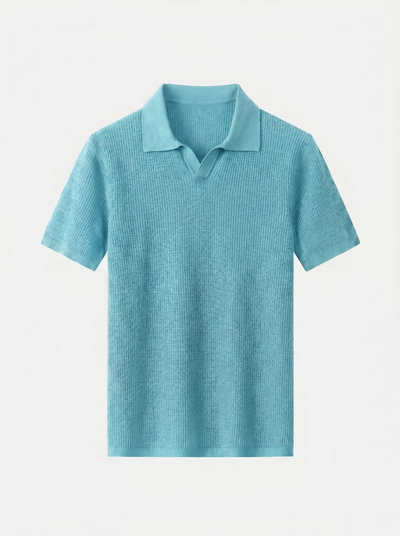 Casual Buttonless Knit Polo Shirt - Verocci Essentials