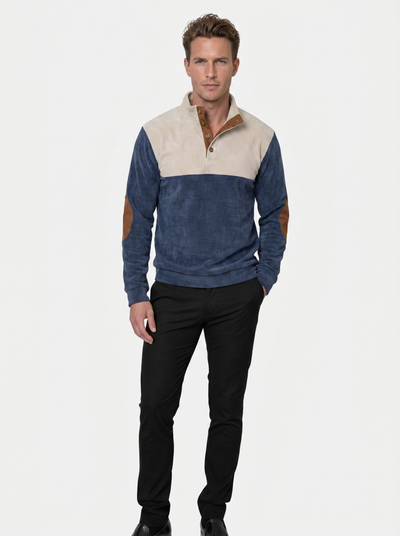 High Collar Corduroy Retro Pullover - Verocci Essentials