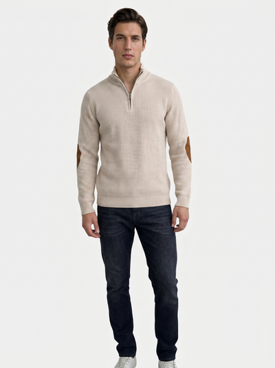 High Collar Quarter Zip Corduroy Pullover - Verocci Essentials