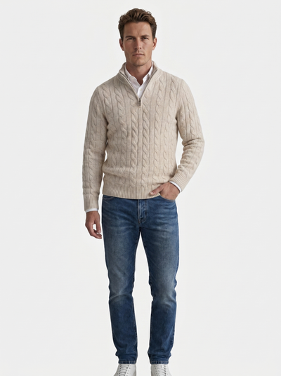Essential Half Zip Curve Sweater - Verocci Essentials