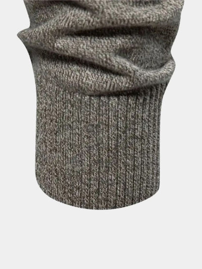 Knitted Stand Collar Cotton Cardigan - Verocci Essentials