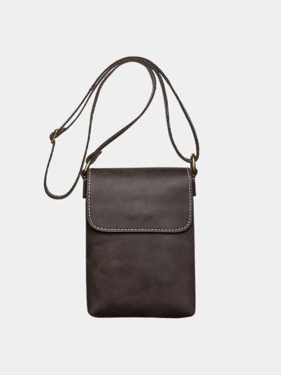 Men's Mini Leather Shoulder Bag - Verocci Essentials