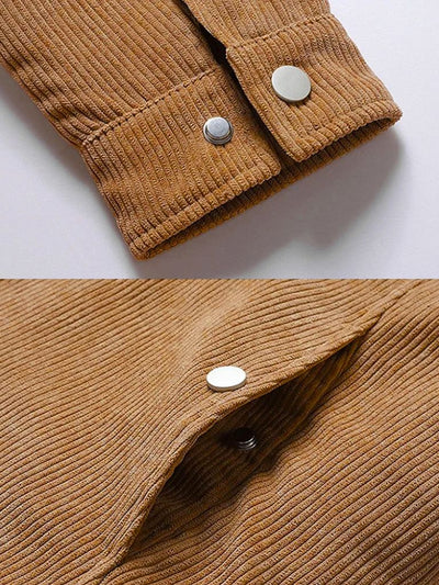 Minimalist Corduroy Sherpa Jacket - Verocci Essentials