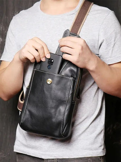 Minimalist Leather Shoulder Bag - Verocci Essentials