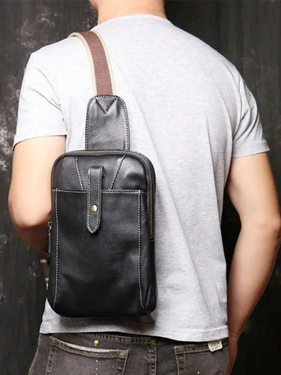 Minimalist Leather Shoulder Bag - Verocci Essentials