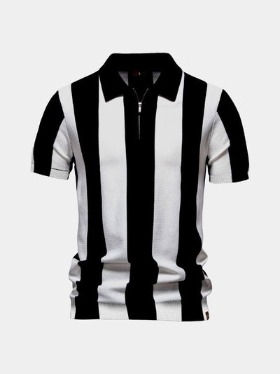 Navy Stripe Polo - Verocci Essentials