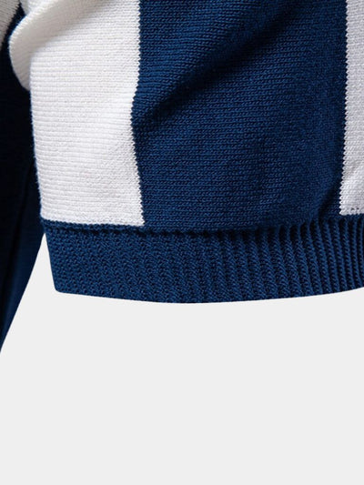 Navy Stripe Polo - Verocci Essentials