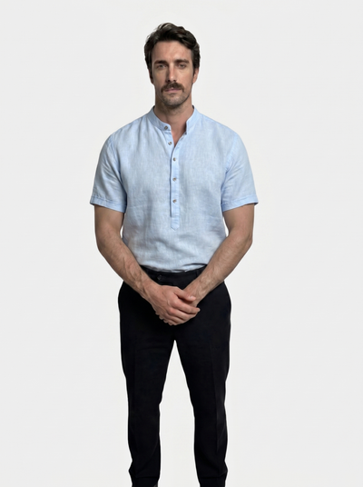 Essential Short Sleeve Linen Shirt - Verocci Essentials